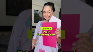 DIY Paper Friendship Band 😱 crafteraditi handmade DIY friendshipband shorts CrafterAditi [upl. by Nylek]