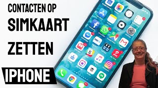 iPhone Hulp Contacten op simkaart zetten iPhone [upl. by Nerha]