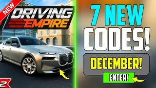 NEW ALL WORKING CODES FOR DRIVING EMPIRE 2022  ROBLOX DRIVING EMPIRE CODES 2022  DECEMBER [upl. by Dulcle]