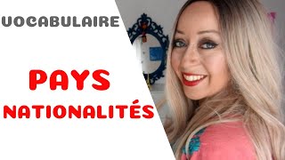 ☕VOCABULARIO FRANCÉS 1 paises nacionalidades [upl. by Joleen]