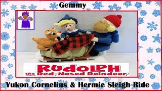 2009 Rudolph the Red Nosed Reindeer Yukon Cornelius Sleigh Ride Plush By Gemmy [upl. by Dhaf]