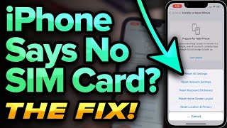 iPhones SIM Card Not Working No Service No SIM Card Invalid SIM Stuck on Searching FIXED [upl. by Rakso]