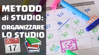 METODO DI STUDIO COME ORGANIZZARE LO STUDIO [upl. by Annohsak]