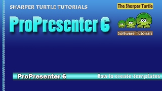 ProPresenter 6  How to create templates [upl. by Ardena]