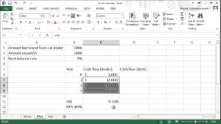 Excel finance tutorial calculating IRR for a loan [upl. by Bili784]