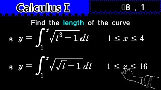 C81】 정적분으로 주어진 함수 곡선의 길이 구하기 Arc Length [upl. by Eellehs]
