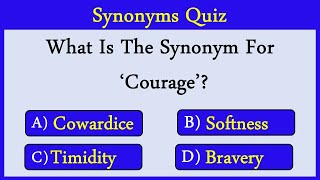 Synonyms Quiz 20 Can You Score 1010 [upl. by Sammy]