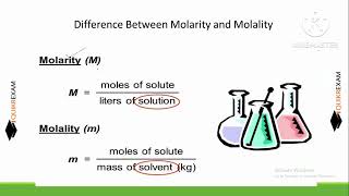 what is difference between Molarity and Molality [upl. by Lledrac]