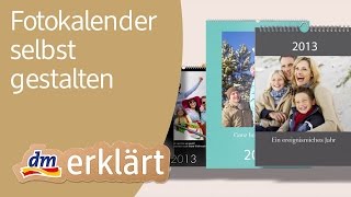 Die dm Fotokalender auf FotoParadies Terminkalender Tischkalender und mehr selbst gestalten [upl. by Aneertak]