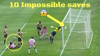 Top 10 Impossible saves  The 10 Greatest Goalkeeper Saves of All Time  Worlds best ever [upl. by Aloysia]