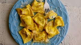 Discover Ricotta amp Swiss Chard Ravioli  Tortelli derbetta  Pasta Grannies [upl. by Eisyak]