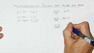 Åk7 Multiplikation och division med 10 100 och 1000 [upl. by Katz296]