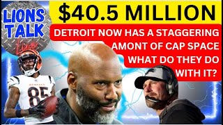 LIONS TALK LIVE  405 MILLION CAP SPACE AVAILABLE WHAT DOES DETROIT DO WITH IT [upl. by Akemed]