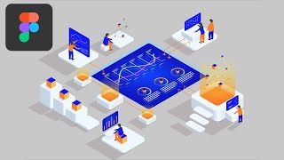 Create Isometric Design easily in seconds Figma tutorial [upl. by Nylareg639]