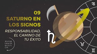 Saturno en los Signos 09  ASTROLOGÍA GRÁFICA Responsabilidad el camino de tu éxito [upl. by Checani]