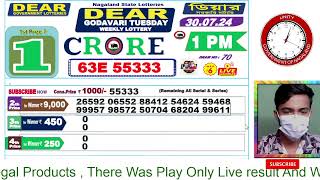 LOTTERY LIVE DEAR NAGALAND STATE LOTTERY SAMBAD DRAW RESULT 30072024 NAGALAND LOTTERY LIVE [upl. by Arbas939]