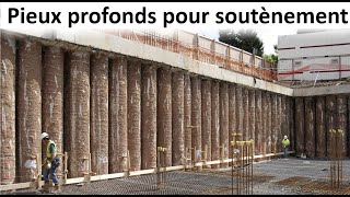 Pieux profonds pour le soutènement des talus [upl. by Ahtnammas]