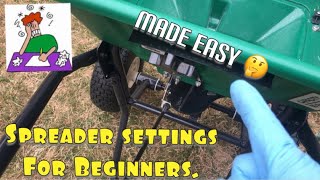 Spreader Settings for Beginners plus how to Calibrate Spreaders how to apply fertilizer to lawn [upl. by Marybelle]