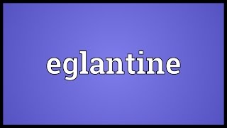 Eglantine Meaning [upl. by Oletha]