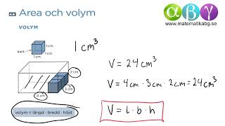 G 46 Area och volym [upl. by Jessalin]