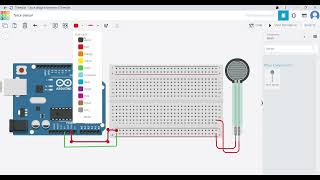 Force Sensor Interfacing2 Tinkercad Arduino Tutorial Step by Step Guide [upl. by Lazos72]