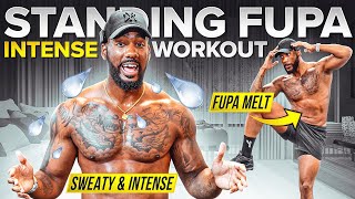 Standing Intense FUPA Beginner Workout Sweaty WALKING Routine 💦 [upl. by Nuyh361]