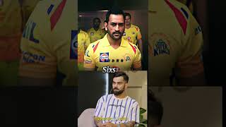 Virat vs Dhoni 500k trending viralshort virat dhoni [upl. by Elvah]