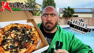 Ryback Feeding Time Ariela’s Pizza Kitchen Pepperoni Mushroom and Olive Pizzas [upl. by Wescott848]