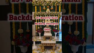 Wedding Background decoration ideas  Haldi decoration wedding ytshorts haldi trending youtube [upl. by Ahsieyt]