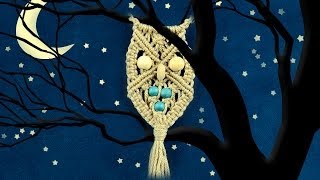 Macramé Owl  Necklace DIY [upl. by Duane239]