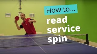 How to read service spin in table tennis [upl. by Agathe]