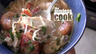 Thai Spicy Sour Soup  Tom Yum Goong Recipe [upl. by Enaed]