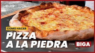 PIZZA a la PIEDRA  Como hacer la MASA con BIGA – Descargar RECETA [upl. by Tricia368]