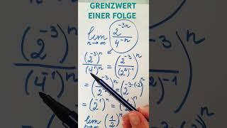 FOLGEN DEN GRENZWERT BESTIMMEN mathematik youtubeshorts analysis [upl. by Aicenra]