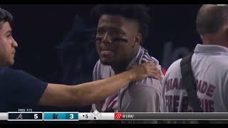 Ronald Acuña Jr 2022 Season Ending Injury [upl. by Lefty]