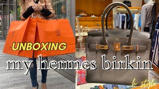 Hermes Birkin 30 Unboxing 🍊 First Quota Bag offer ✨에르메스 버킨백 언박싱 🍊 shopping vlog amp more [upl. by Docile441]