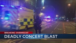 Apparent suicide bomber at Ariana Grande concert kills 22 [upl. by Kinghorn607]