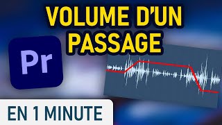 Modifier le volume audio sur des passages sur Premiere Pro [upl. by Limak]