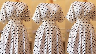 How to Sew UNDERBUST CORSET DRESS with KIMONO Sleeves amp Pleated Skirt [upl. by Repohtsirhc191]