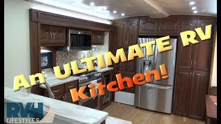 Ultimate RV Kitchen Private Tour a 48 foot Custom Travel Trailer [upl. by Anoynek]