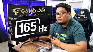 Cheapest Curve Gaming Monitor 165HZ for 8000 PHP GAMDIAS UNBOXING  jccaloy [upl. by Valenba]