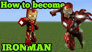 How to become Iron Man in Minecraft Pe [upl. by Smada]