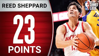 No 3 Overall Pick Reed Sheppard Drops 23 PTS In His Summer League Debut [upl. by Alyek]