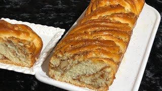 Babka recette بريوش بدون بيض بحشوة البراليني والمكسرات بمقادير جد مضبوطة ناجح لذيذ خفيف ومقطن [upl. by Etak322]