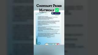 Cognizant Prime Materials 2024 😲 [upl. by Rock]