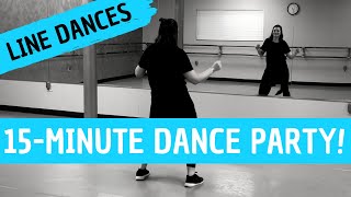 15MINUTE DANCE PARTY  featuring Cupid Shuffle Wobble Cha Cha Slide  Easy amp great for beginners [upl. by Notnerb]