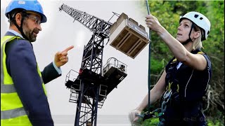 Crane Challenge – Headteachers attempt a daring construction site climb [upl. by Brenn800]