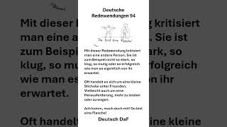 Deutsche Redewendungen 94 deutsch sprache lerne [upl. by Latreshia]