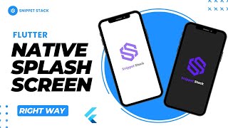 New Flutter Native Splash Screen Tutorial 2024  Splash Screen Desgin in Flutter [upl. by Navannod]