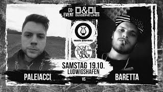 Paleiacci vs Baretta  DLTLLY RapBattle Ludwigshafen  DampDLMusicGourmétzCoEvent  2019 [upl. by Nylsirhc]